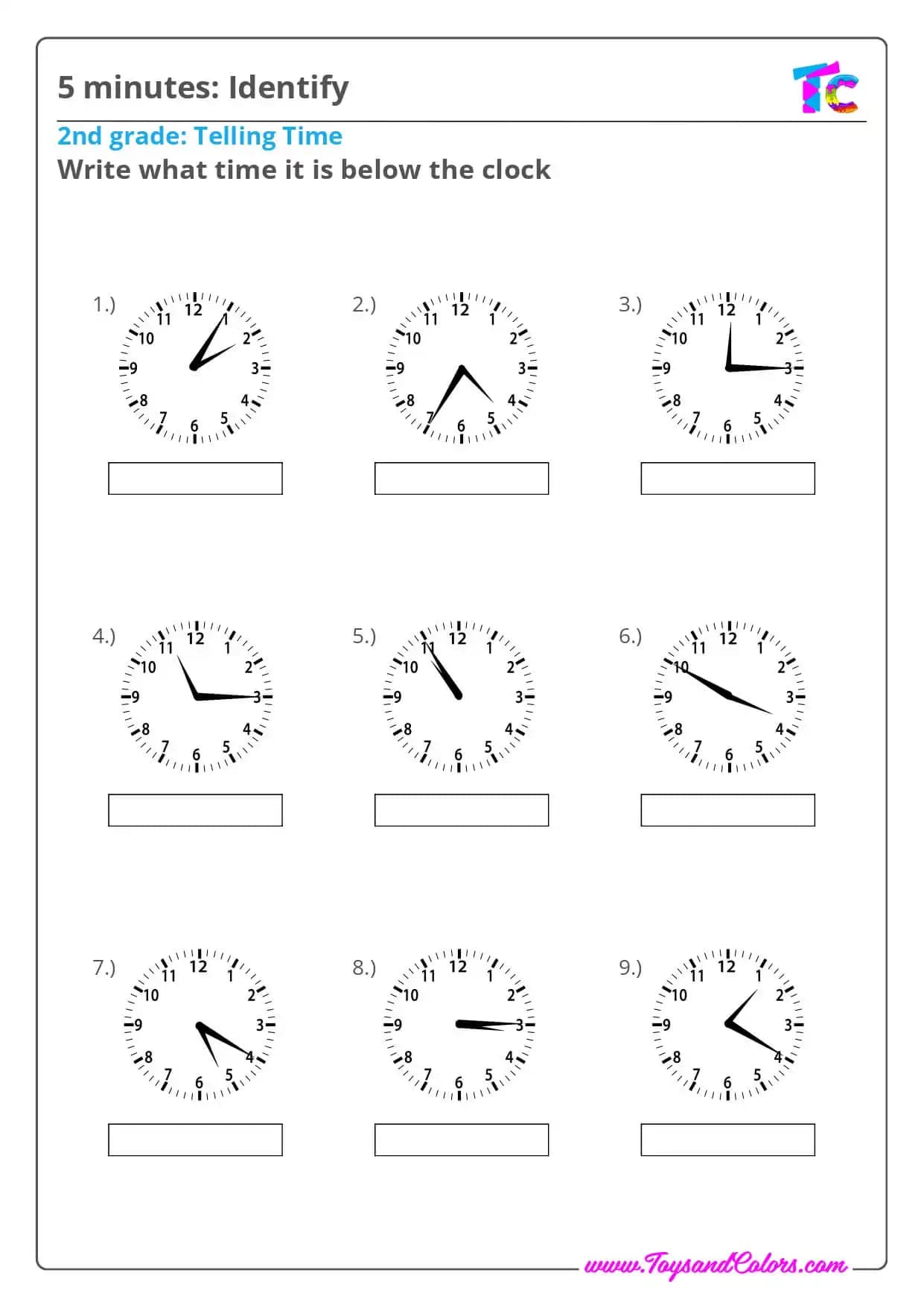 5 minutes Identify