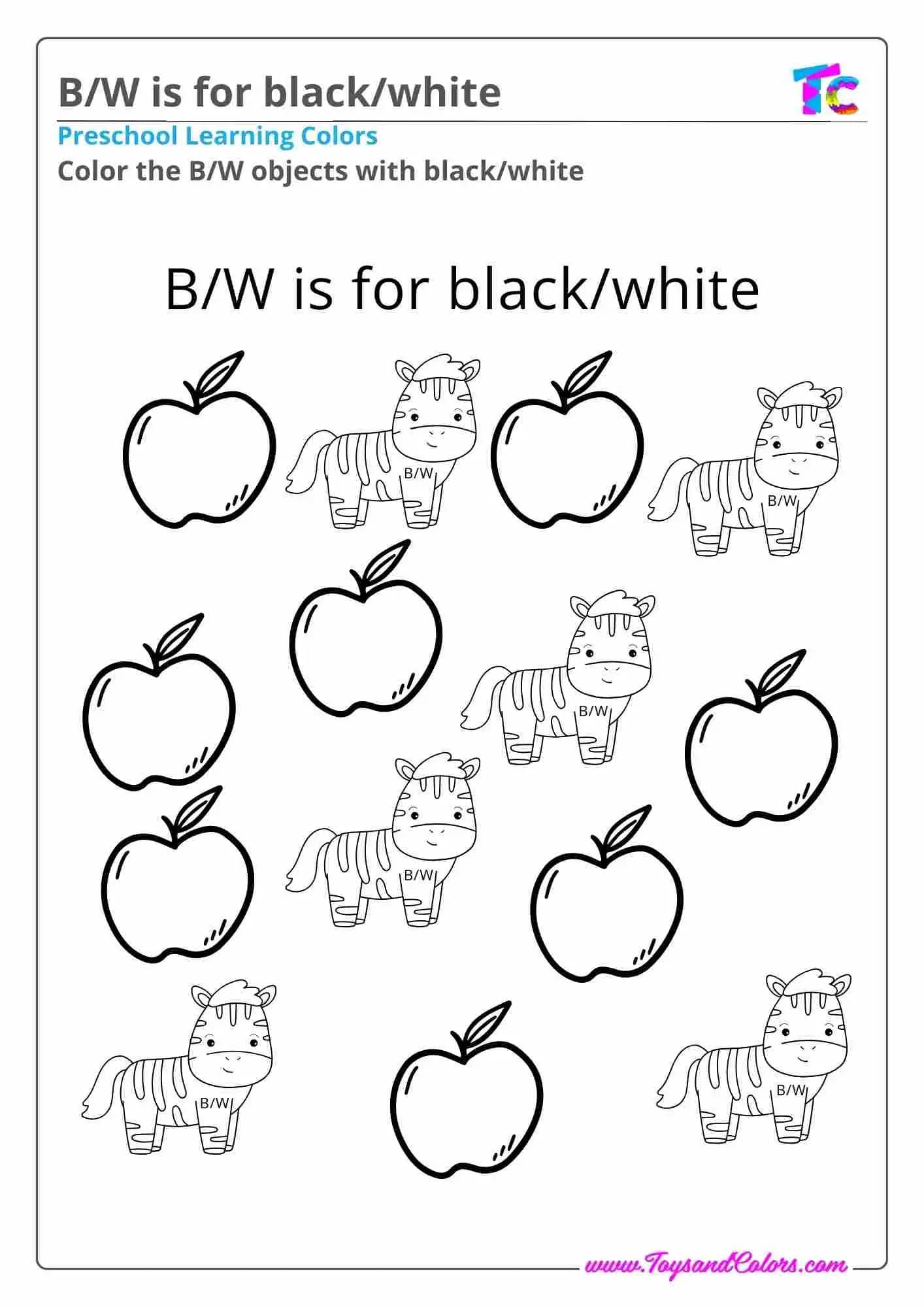 B and W is for black and white