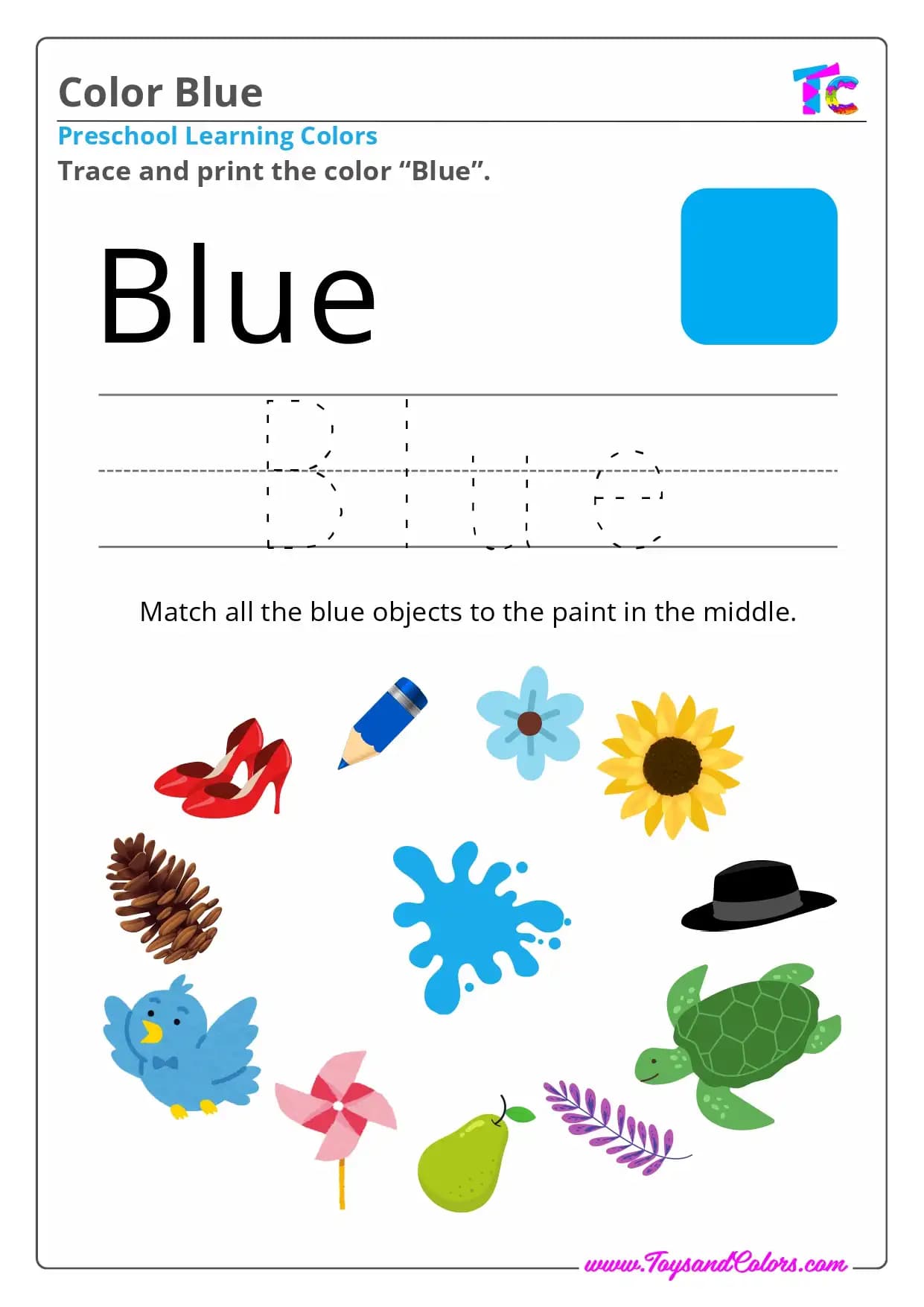 Learning Colors: Blue