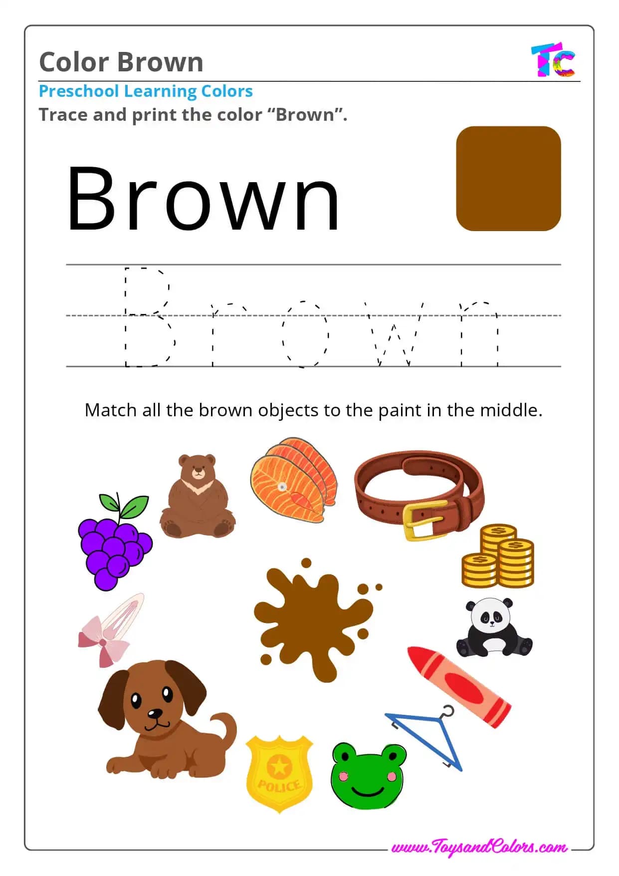 Learning Colors Brown