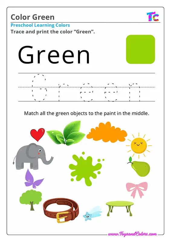 Learning Colors Green