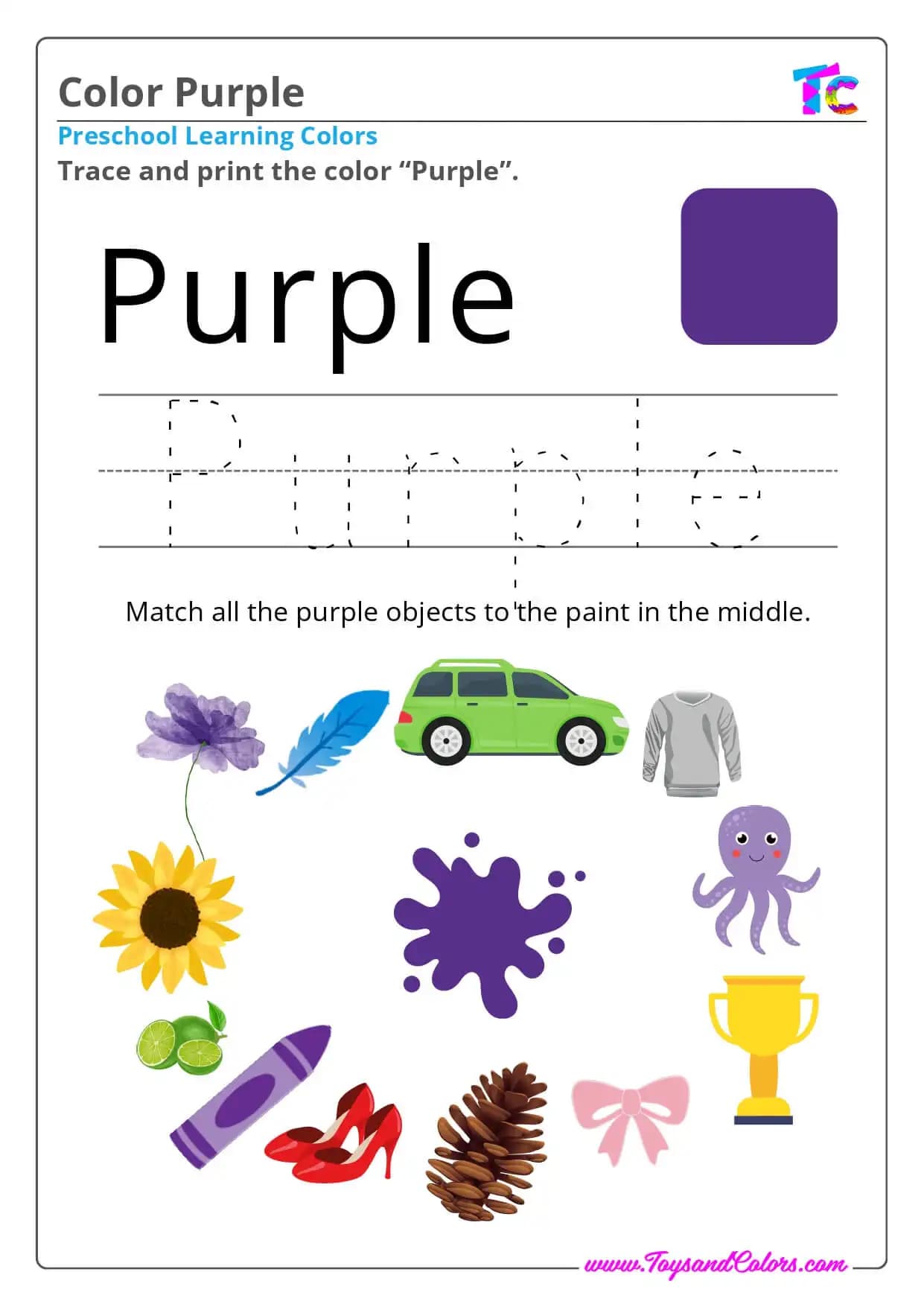 Learning Colors Purple