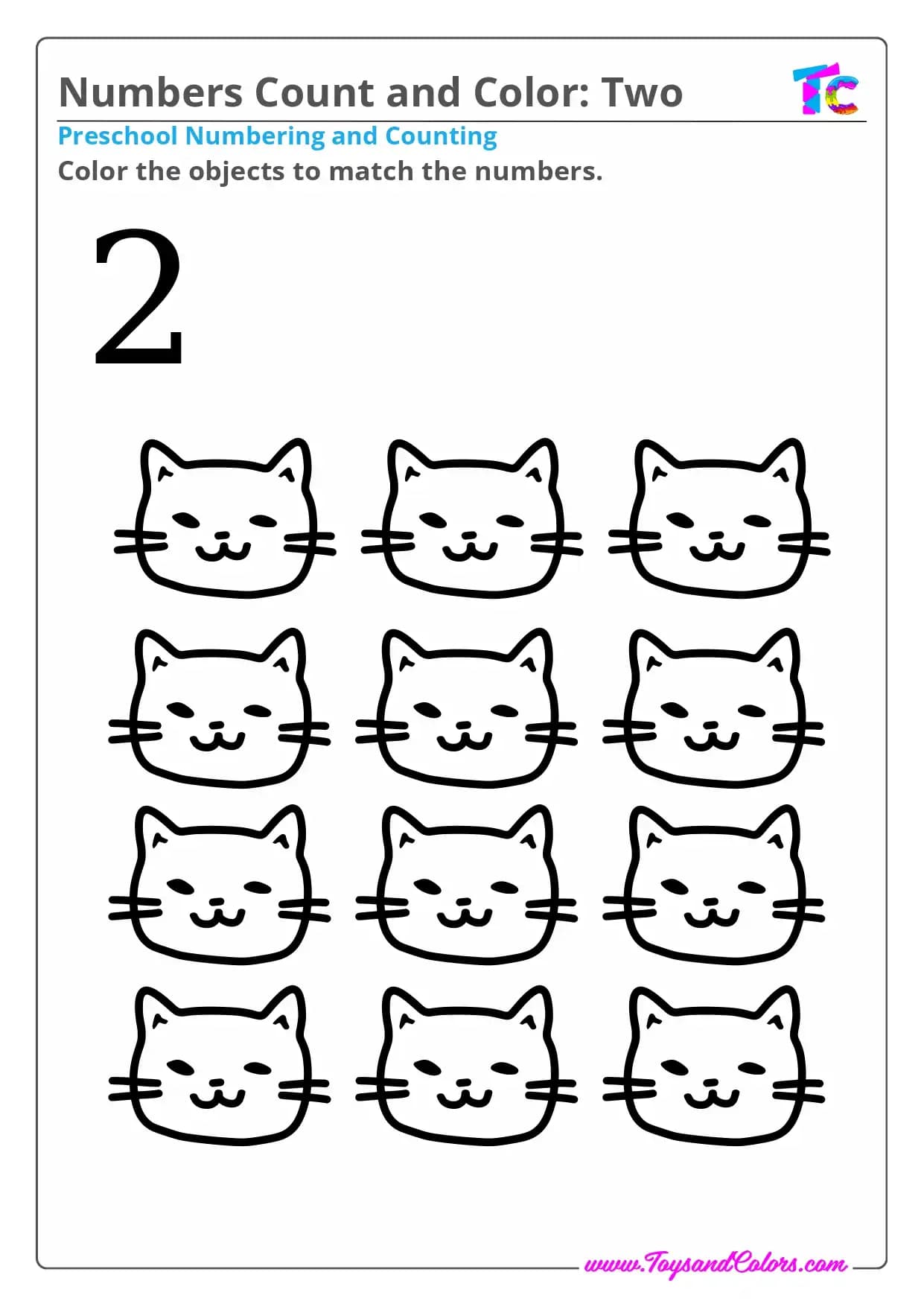 Numbers Count and Color: 2