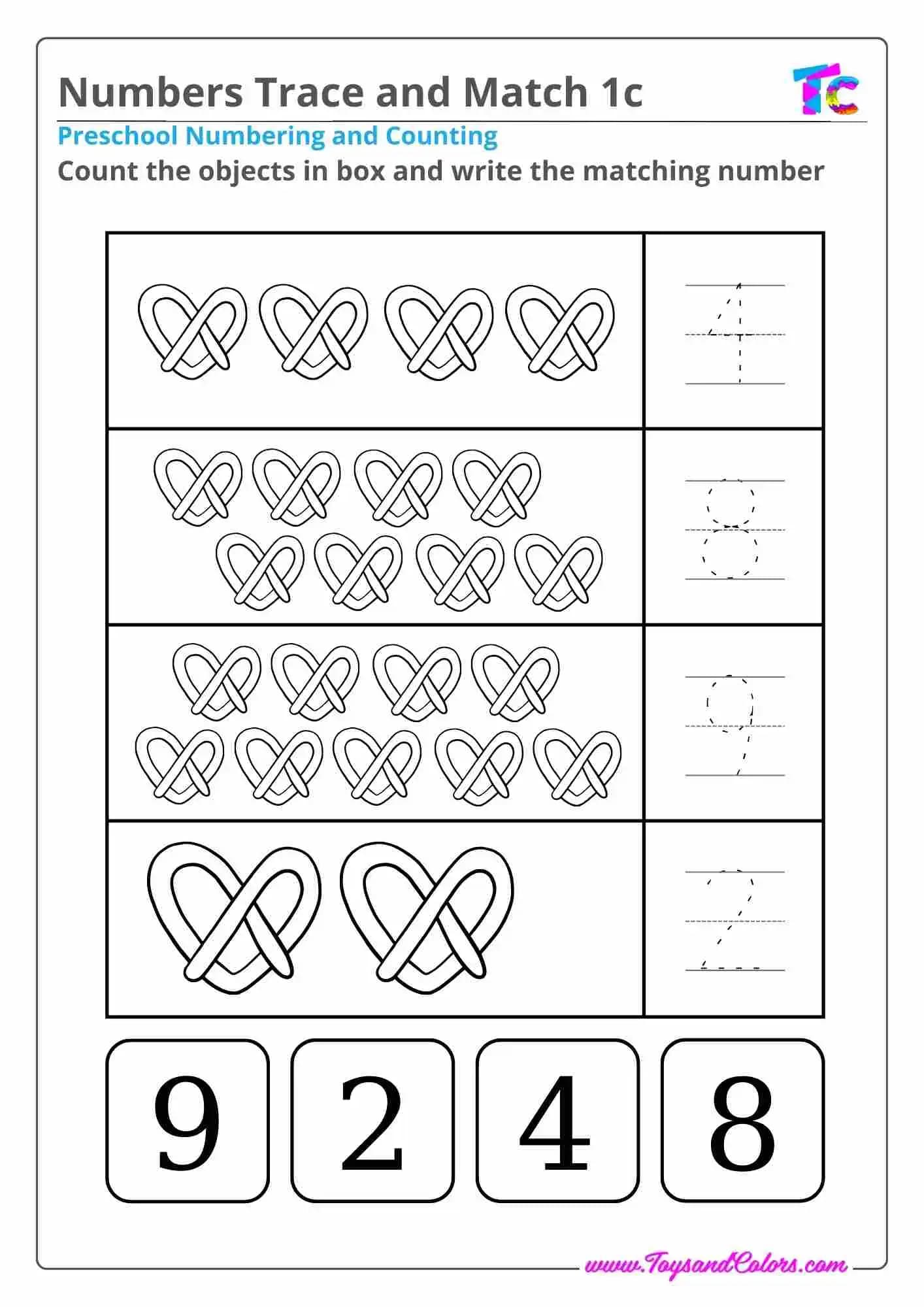 Numbers Trace and Match 