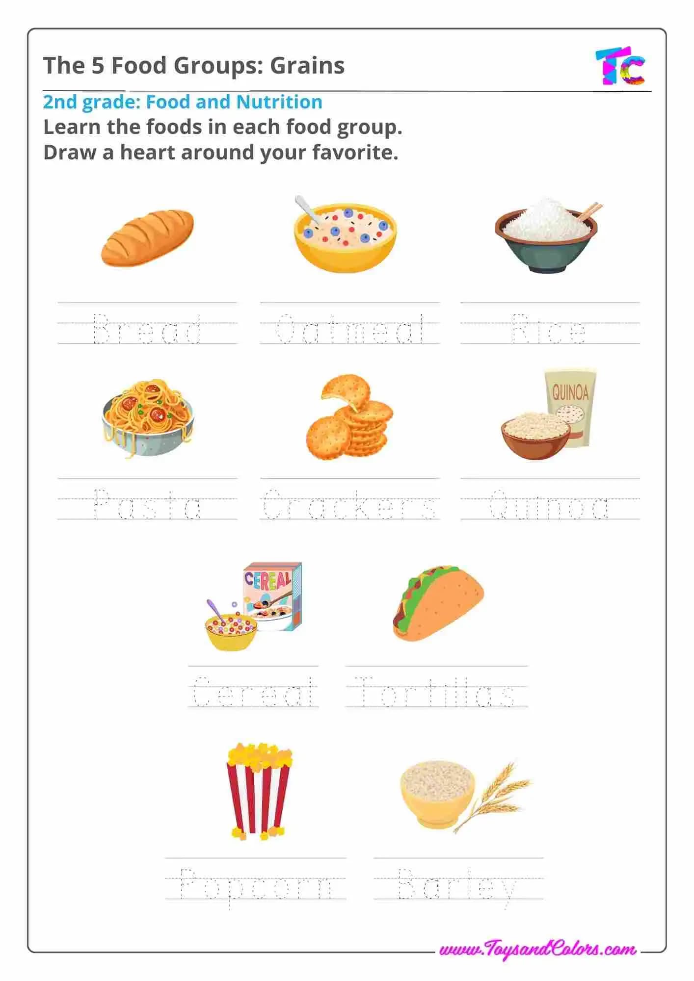 The 5 Food Groups: Grains