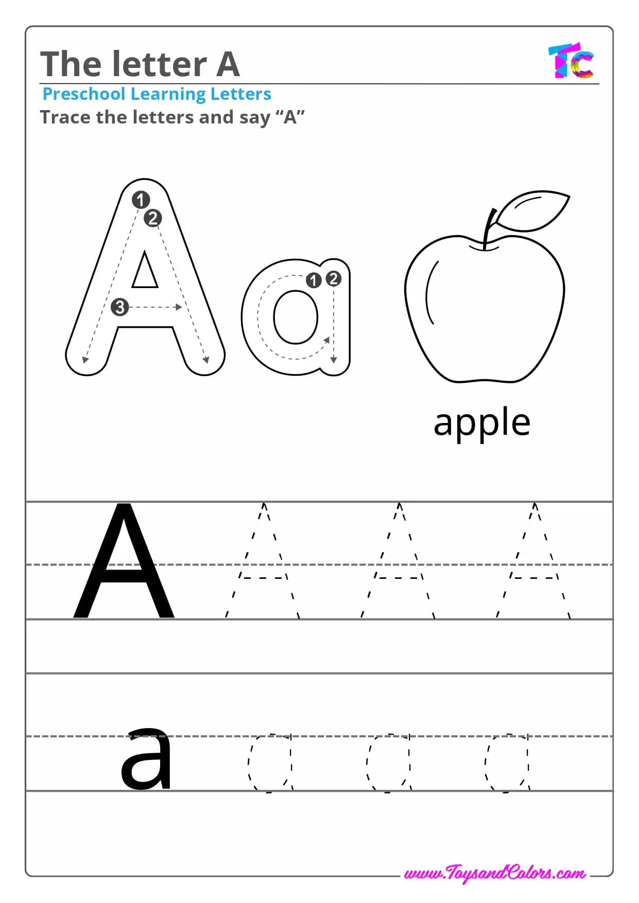 The letter A