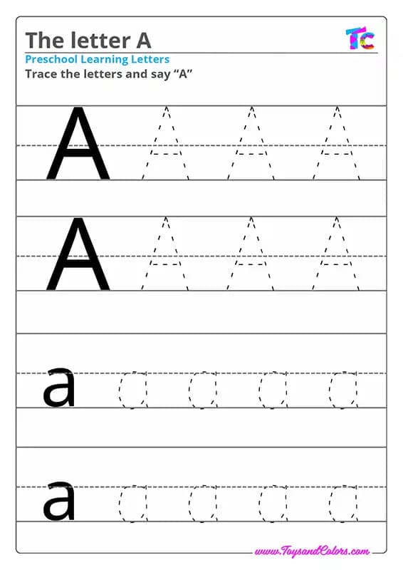 The letter A
