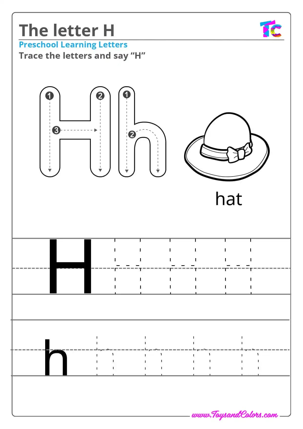 The letter H