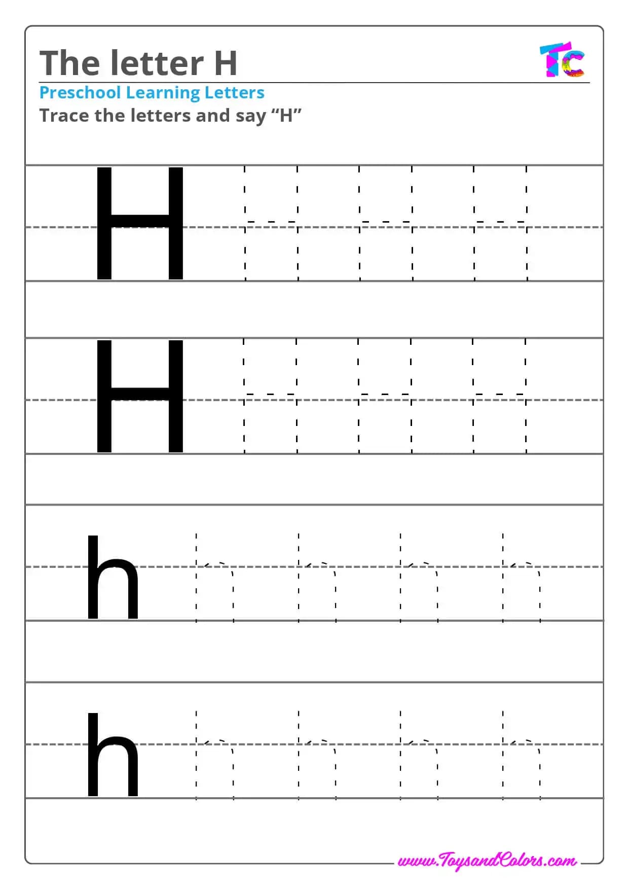 The letter H
