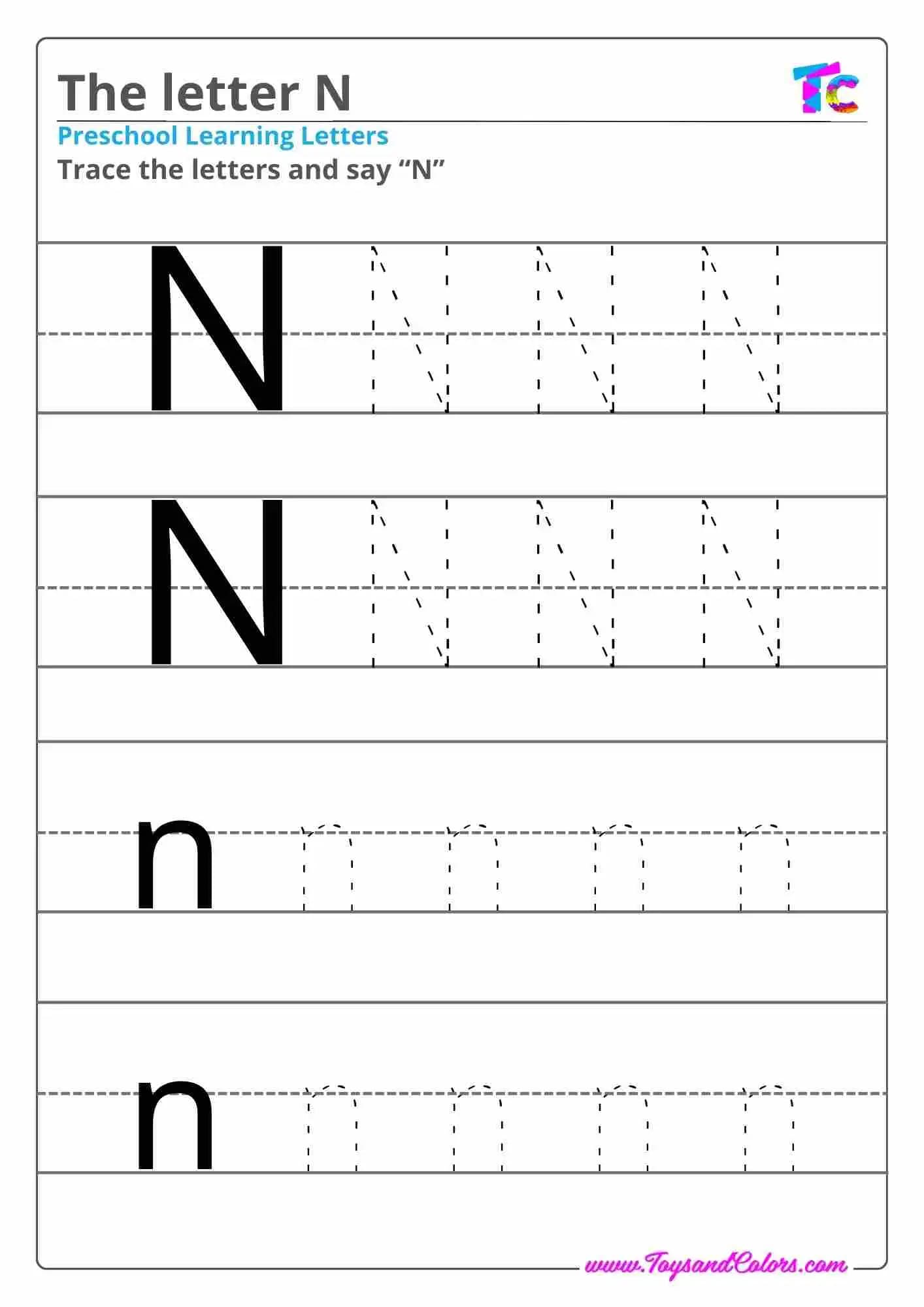 The letter N
