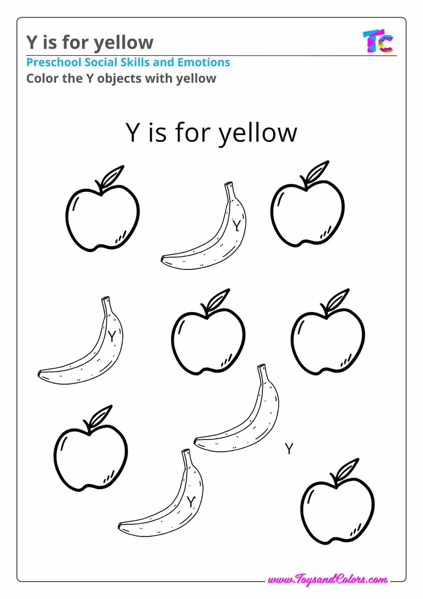 Y is for yellow