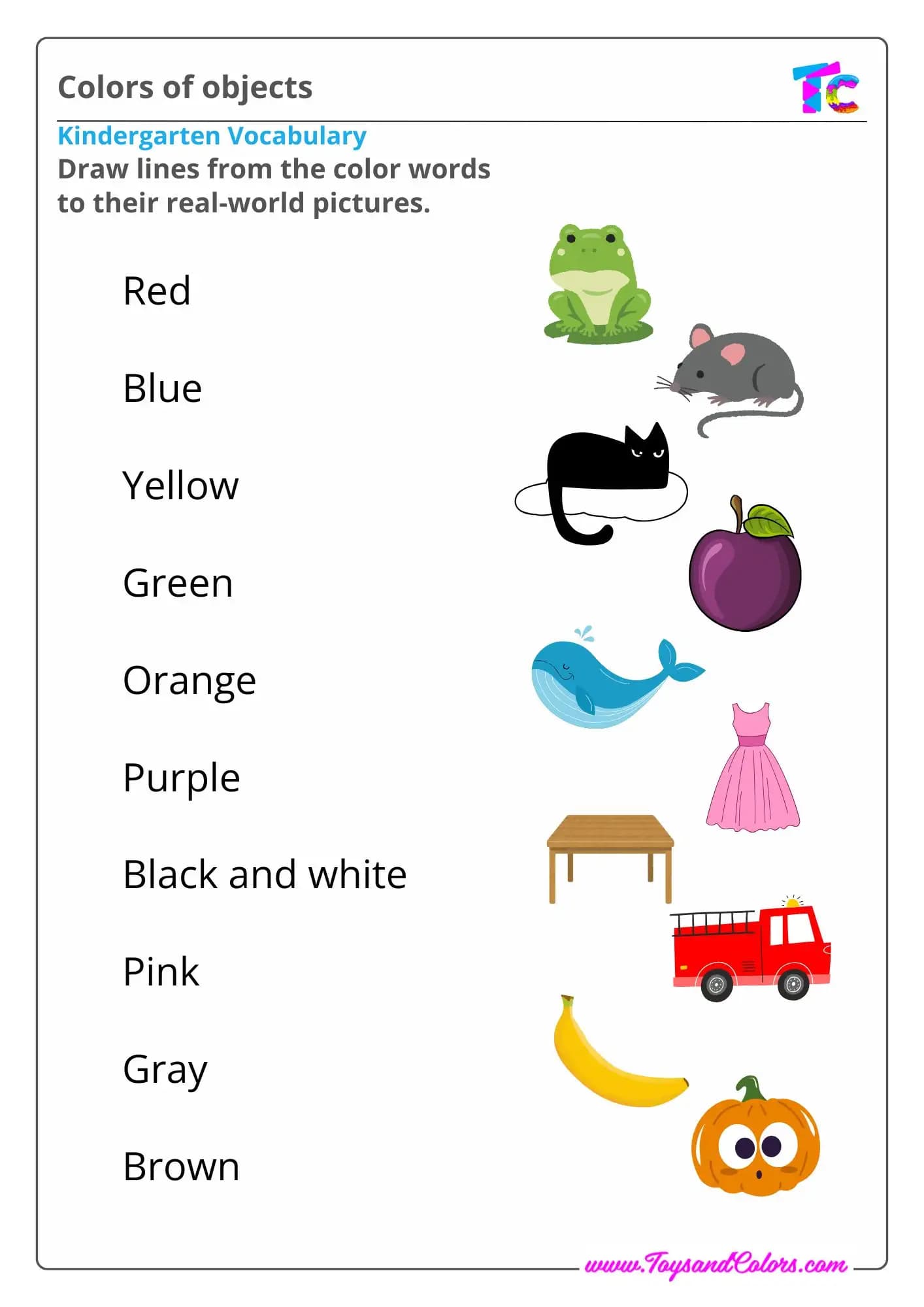 Colors of objects