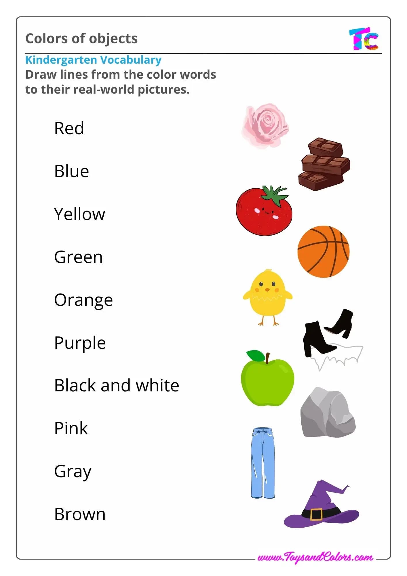 Colors of objects