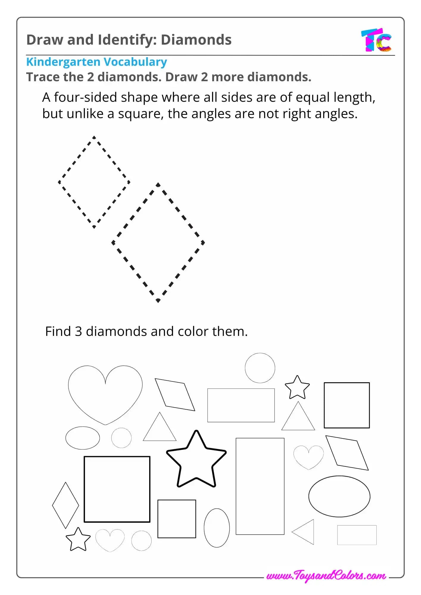 Draw and Identify: Diamond
