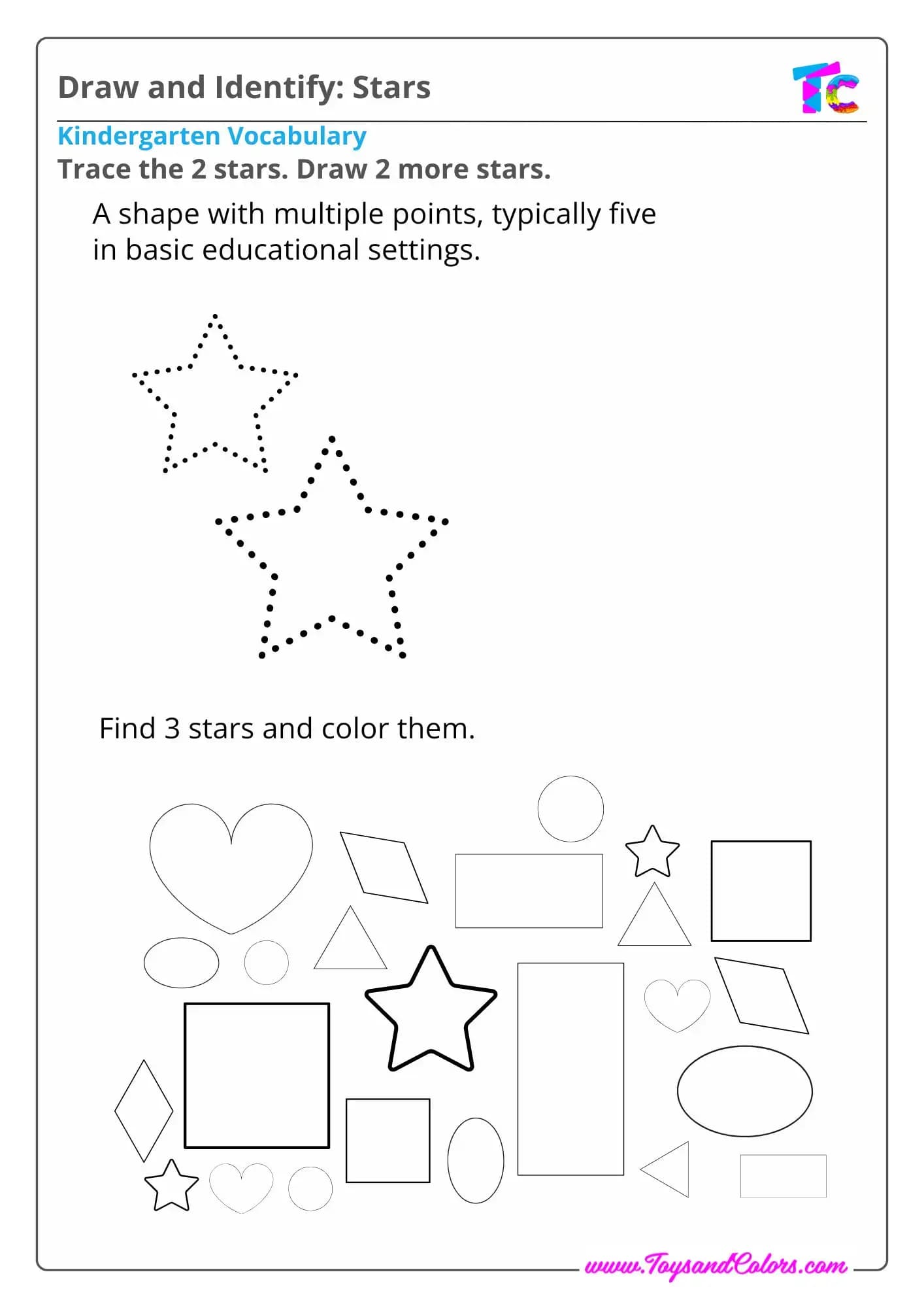 Draw and Identify: Stars