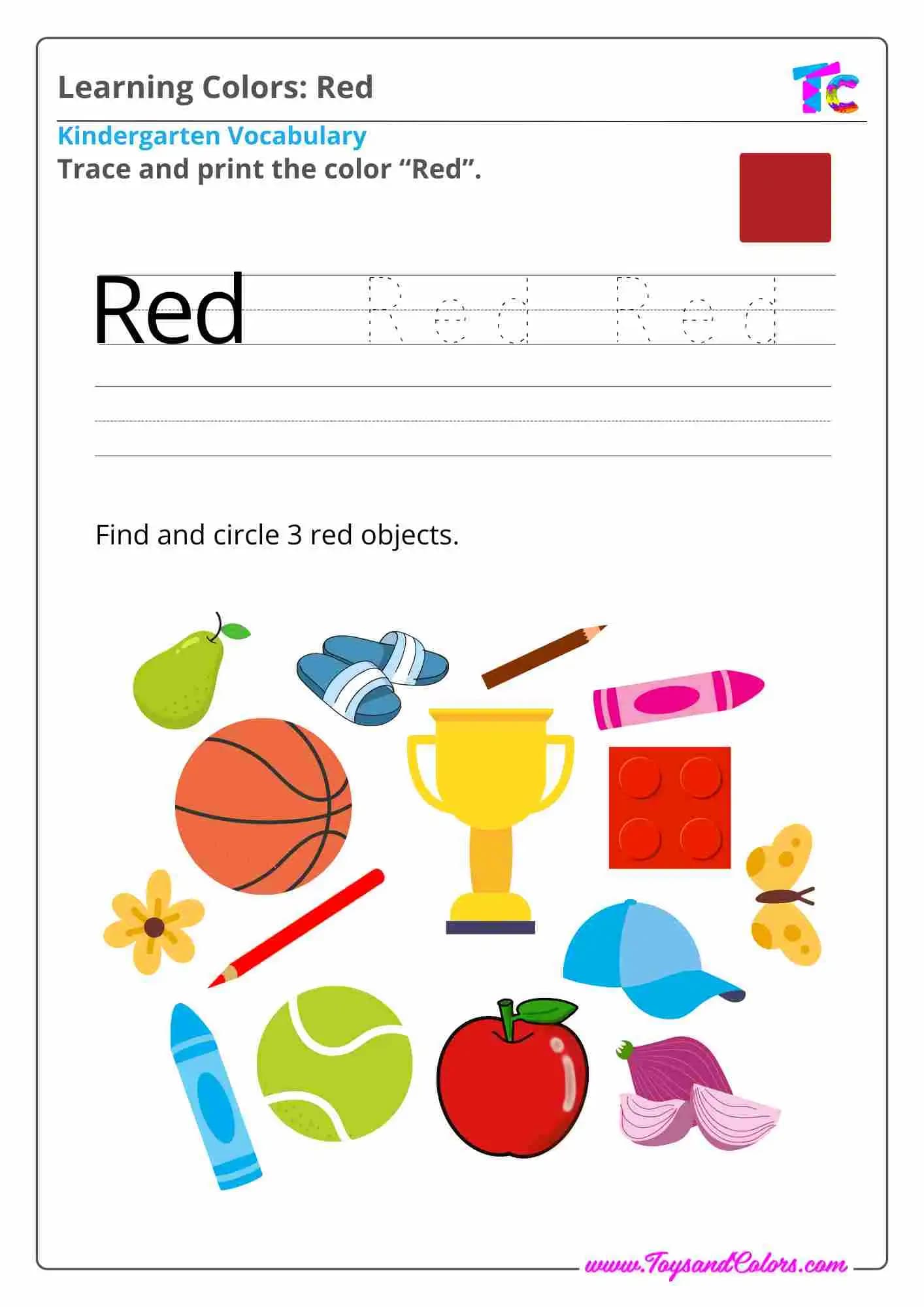 Learning Color Red