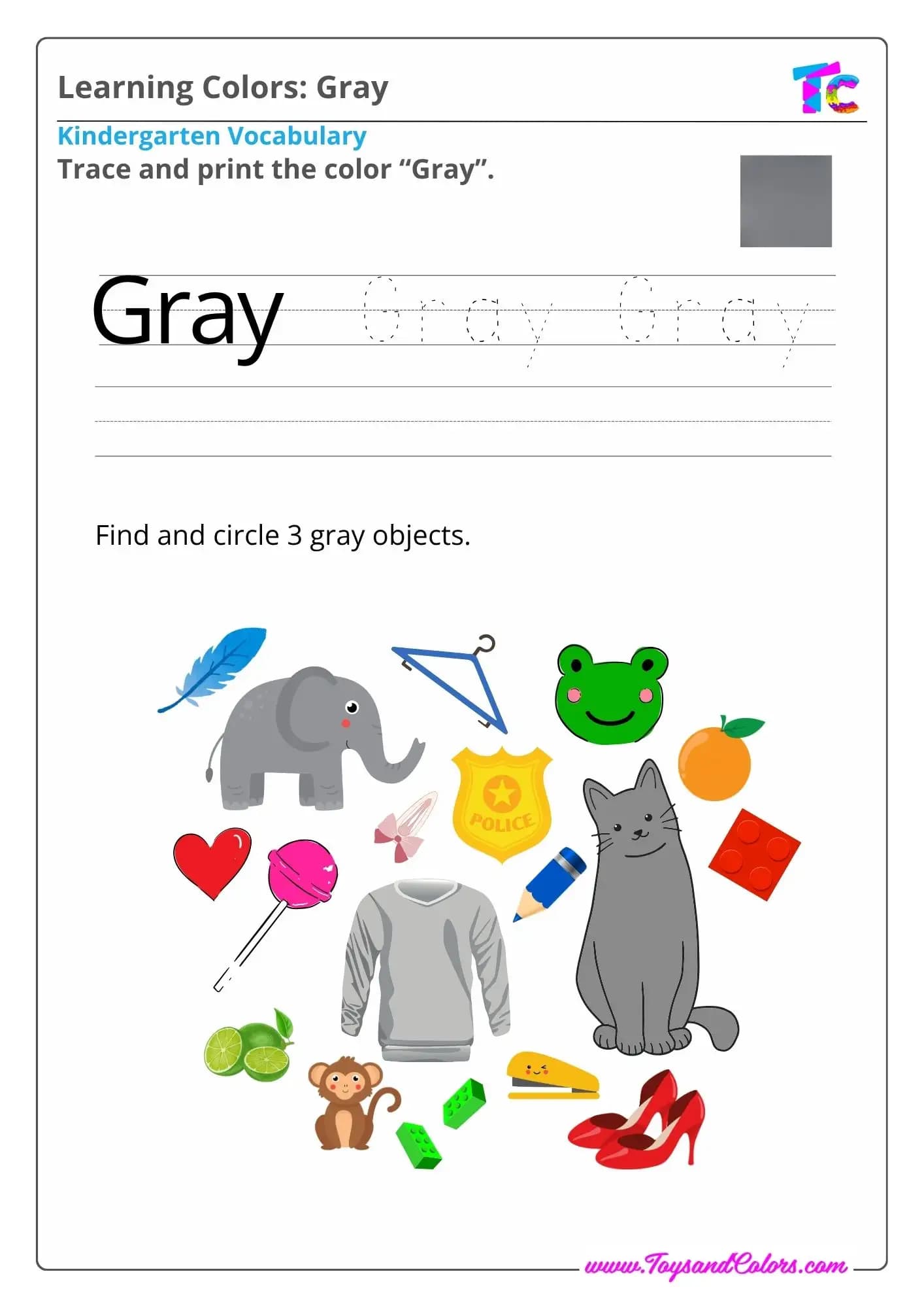 Learning Colors: Gray