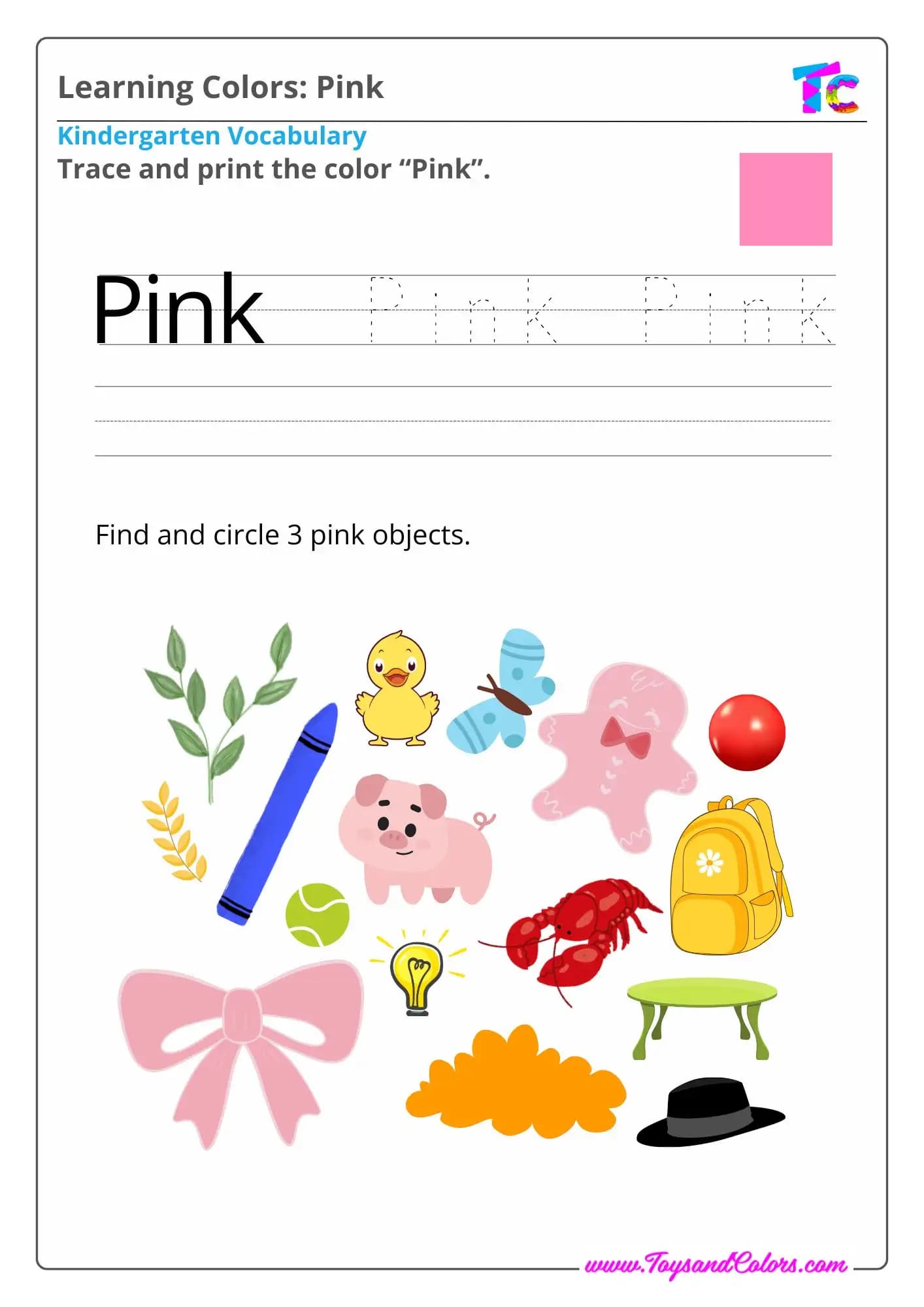 Learning Colors: Pink