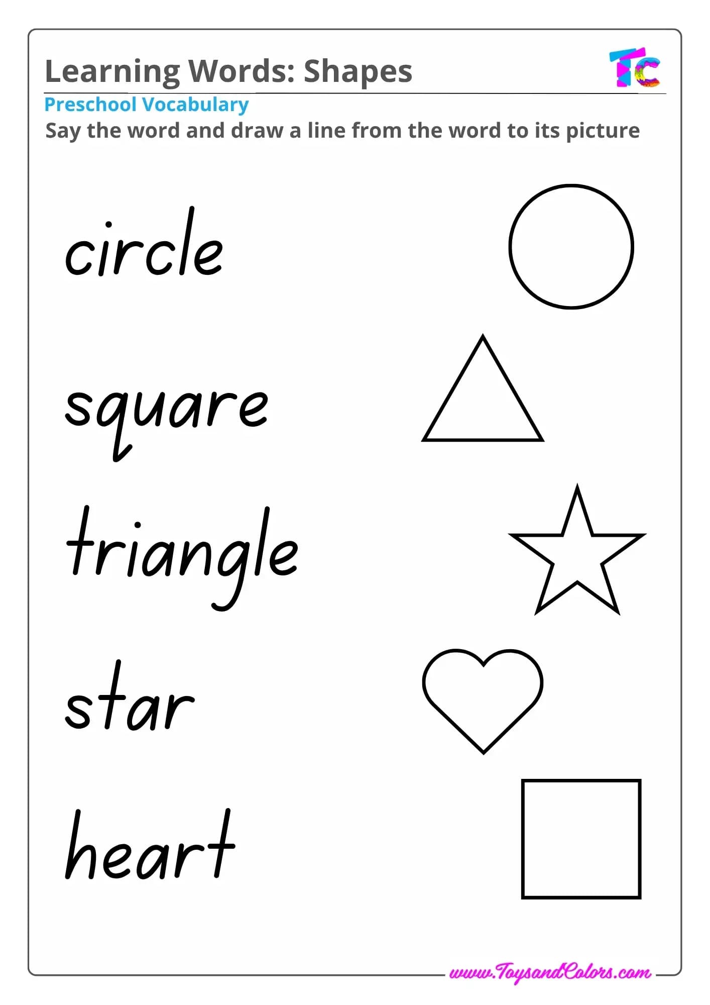 Learning Words Shapes