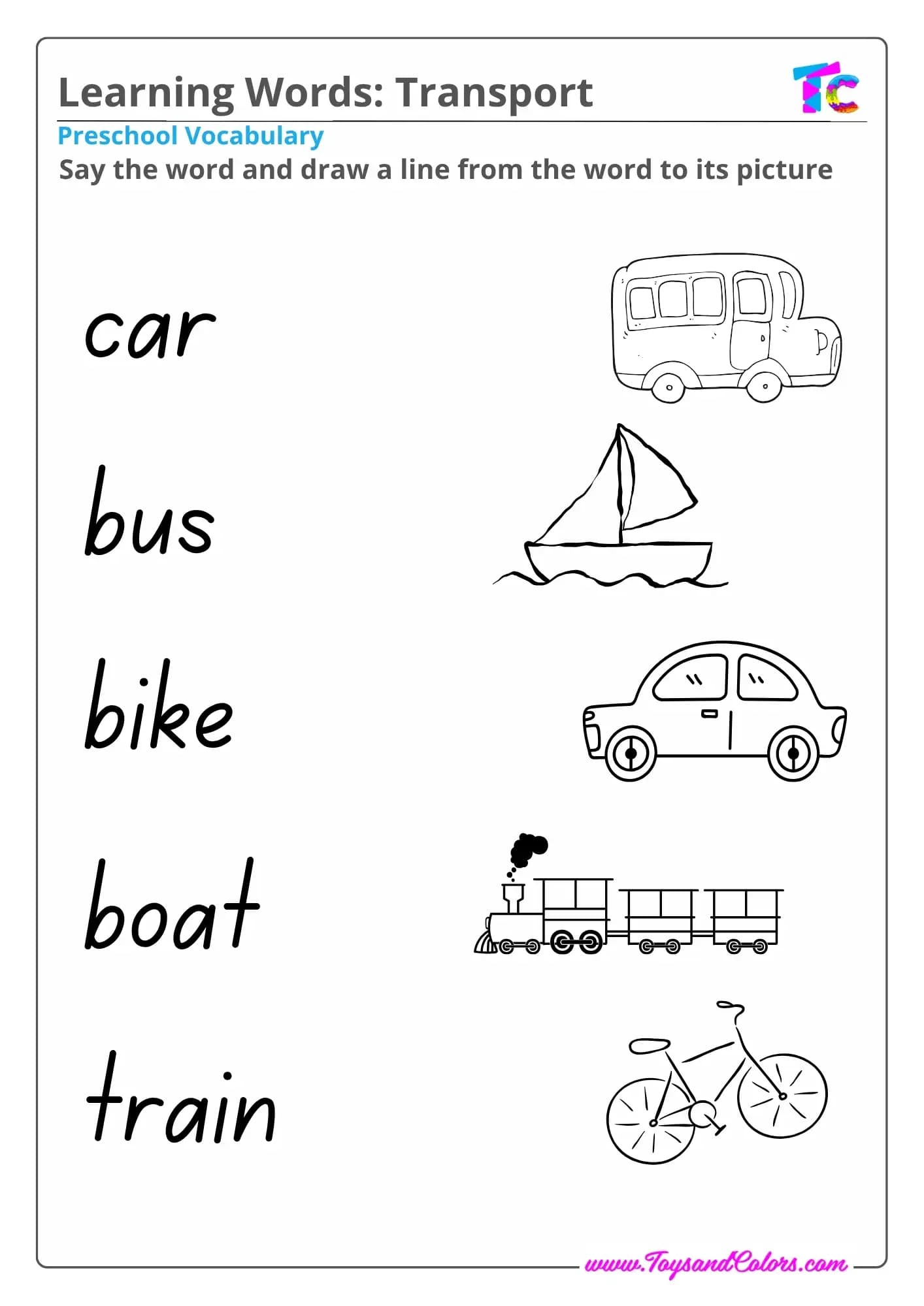 Learning Words Transport