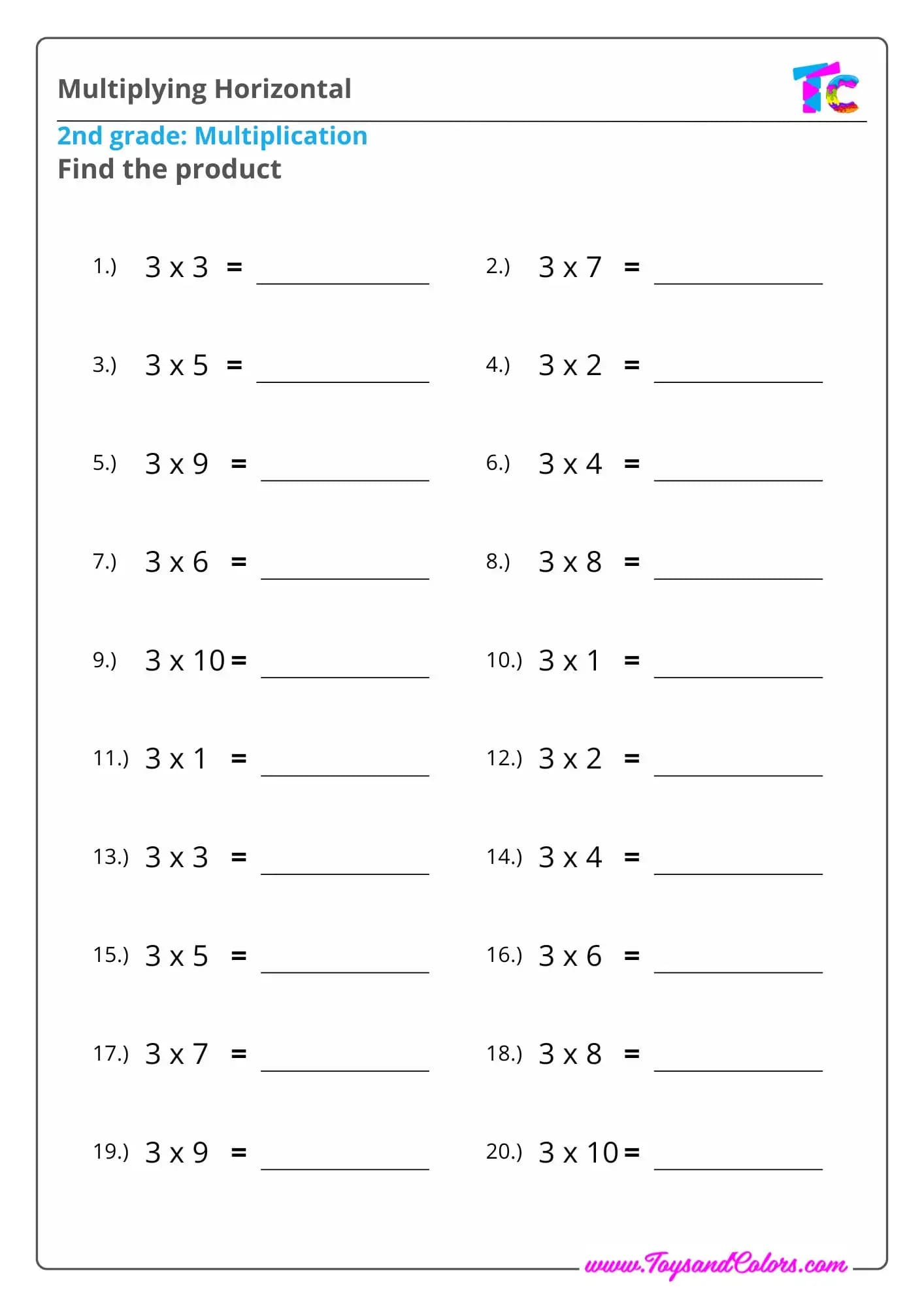 Multiplying Horizontal