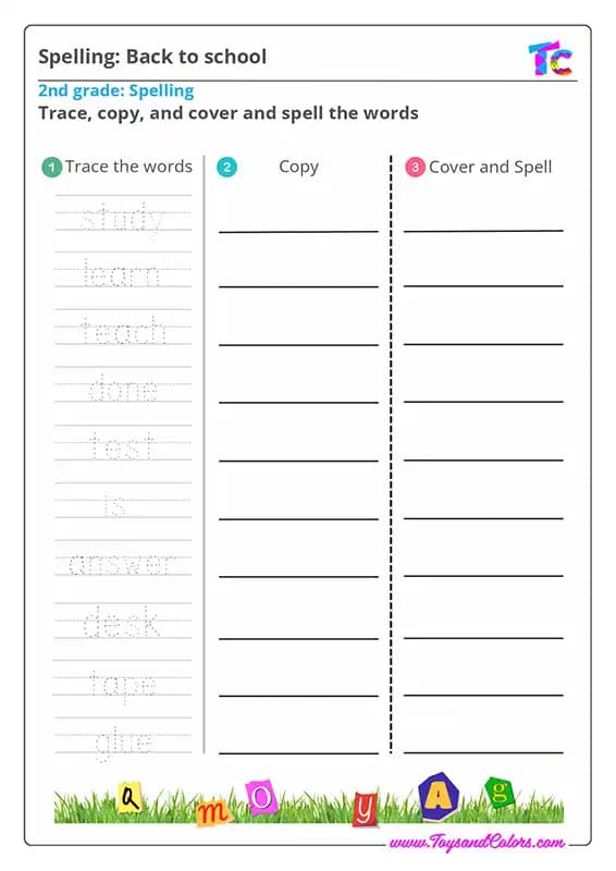 Spelling: Back to school