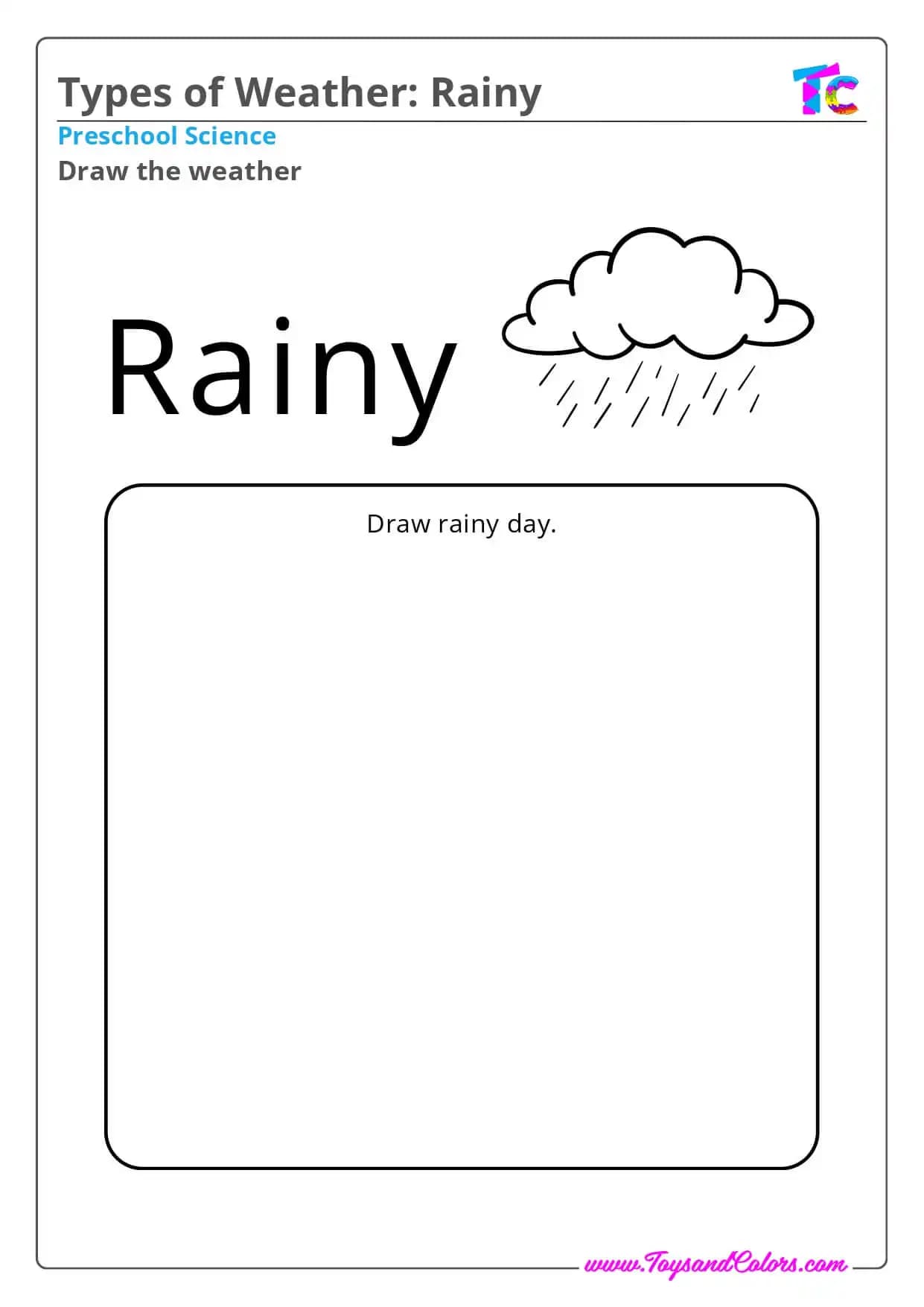 ypes of Weather rainy