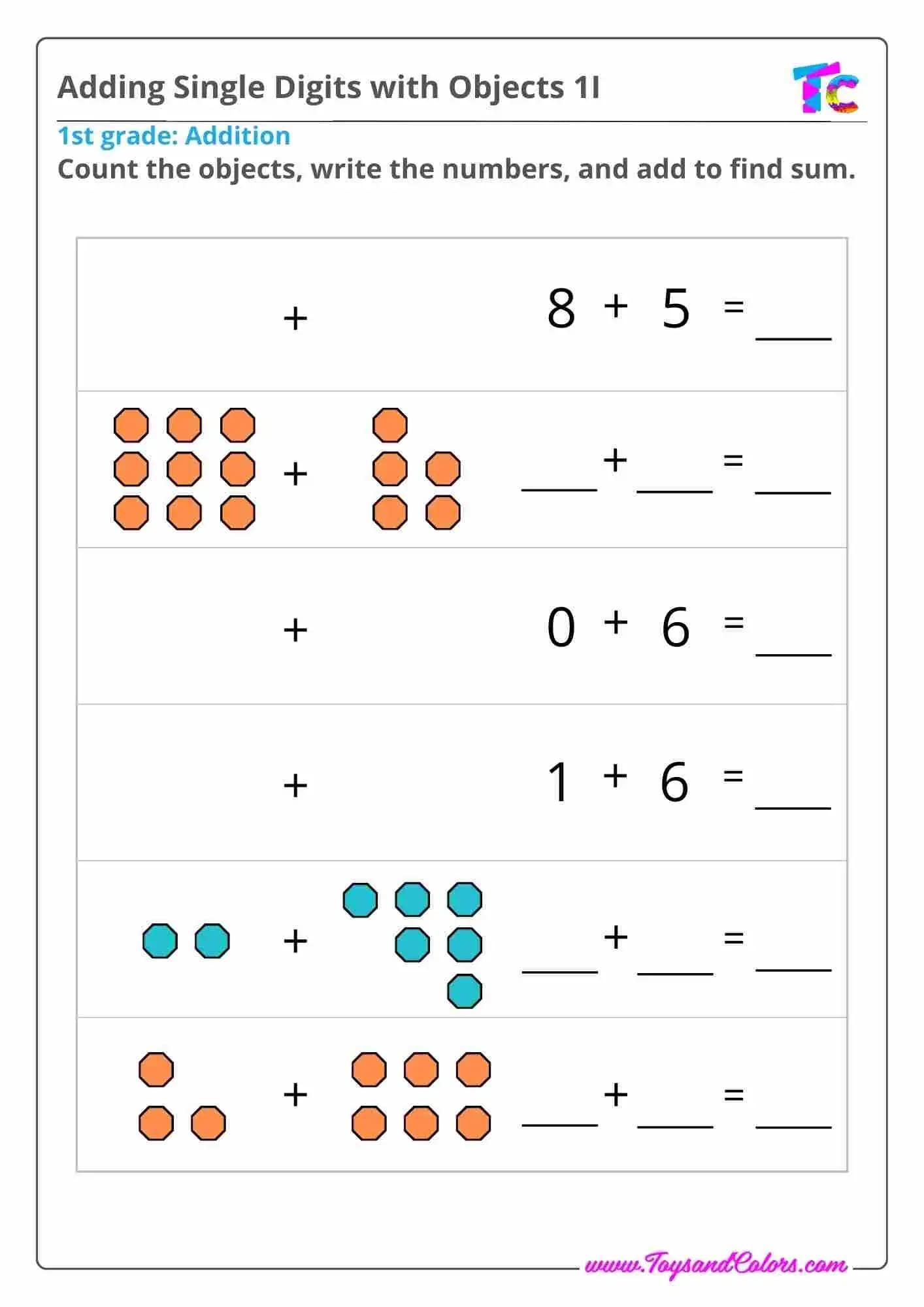 Printable 1st Grade Worksheets